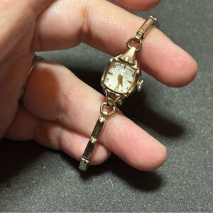 Vintage Bulova L3 Ladies Cocktail Watch Mechanical Wind 10K Gold Plated Working